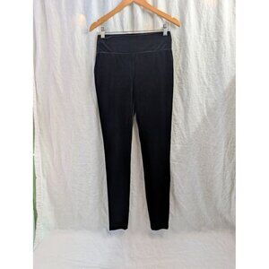 INC International Concepts black velvety leggings high rise women's sz medium K6
